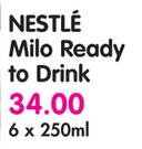 Nestle Milo Ready To Drink-6x250ml