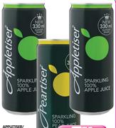 Appletiser/Grapetiser/Peartiser Cans-24x330ml