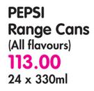 Pepsi Range Cans(All Flavours)-24x330ml
