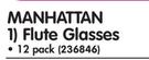 Manhattan Flute Glasses-Per 12 Pack