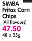 Simba Fritos Corn Chips(All Flavours)-48x25g