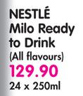 Nestle Milo Ready To Drink(All Flavours)-24x250ml