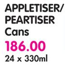 Appletiser/Peartiser Cans-24330ml