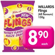 Willards Flings(All Flavours)-150g