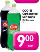 COO-EE Carbonated Soft Drink(All Flavours)-2L Each
