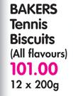 Bakers Tennis Biscuits(All Flavours)-12x200g