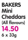 Bakers Mini Cheddars(All Flavours)-6x33g