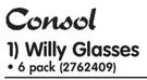 Consol 6 Pack Willy Glasses-Per 6 Pack