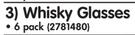 Consol 6 Pack Whisky Glasses-Per 6 Pack