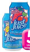 Just Juice Cans(All Flavours)-330ml