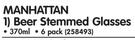 Manhattan Beer Stemmed Glasses-370ml