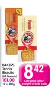Bakers Tennis Biscuits (All Flavours)-12 x 200g