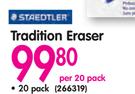 Staedtler Tradition Eraser-Per 20 Pack