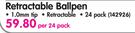 Aro Retractable Ballpen-Per 24 Pack