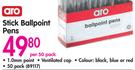 Aro Stick Ballpoint Pens-Per 50 Pack