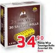 Penny Wise Sausage Rolls Assorted-30's