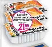Rainbow Simply Chicken Saucy Steaklets Assorted-400g each