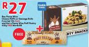Penny Wise Cheese Puffs Or Sausage Rolls Assorted-30's Each