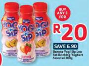 Danone Yogi Sip Low Fat Drinking Yoghurt Assorted-3 x 300g