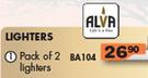 Alva Lighters BA104-2's Pack
