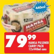 Hansa Pilsener Carry Pack Cans-12x440ml