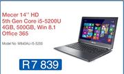 Mecer 14" HD Notebook W840AU-15-5200