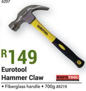 Eurotool 700g Claw Hammer With Fiberglass Handle