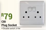 CBI Plug Socket With Double Switch