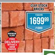 Clay Stock Bricks-Per 1000