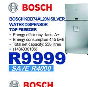 Bosch Silver Water Dispenser Top Freezer KDD74AL20N