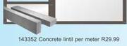 Valuwin Concrete Lintil Per Meter