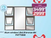 Valuwin Aluminium Window 1.8 x 1.8 Bronze DPI P4TT1818