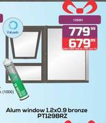 Valuwin Aluminium Window 1.2 x 0.9 Bronze PT129BRZ