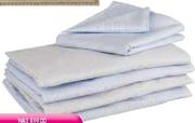 Room Service Pin Stripe Sheeting Double Fitted Each