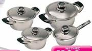 Panache 8 Piece Stainless Steel Cookware Set With Thermo Knobs