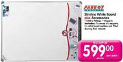 Parrot Slimline White Board 1200 x 900mm Plus Accessories-Per Pack