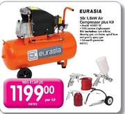 Eurasia 1.8KW Air Compressor Plus Kit-50L per Kit