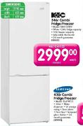 KIC Combi Fridge/Freezer-346L Each