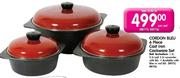 Cordon Bleu Cast Iron Cookware Set-6 Piece Per Set