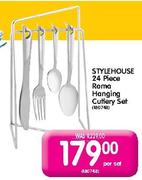 Style House 24 Piece Roma Hanging Cutlery Set