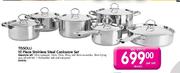 Tissolli 12 Piece Stainless Steel Cookware Set