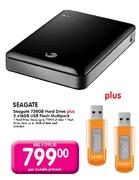 Seagate Hard Drive-750GB plus USB Flash Multipack-2 x 16GB