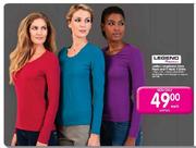 Legend Ladies Longsleeve Crew Neck And V-Neck T-Shirts Each