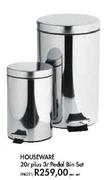 Houseware 20L Plus 3L Pedal Bin Set