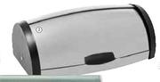 Home Living Stainless Steel Bread Bin With Black Sides-Each