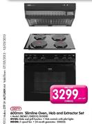 Defy 600mm Slimline Oven,Hob And Extractor Set-Per Set