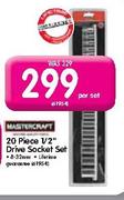 Mastercraft 20 Piece 1/2" Drive Socket Set-Per Set