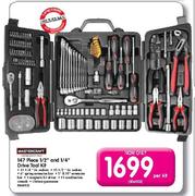Mastercraft 147 Piece 1/2" And 1/4" Drive Tool Kit-Per Kit