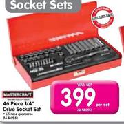 Mastercraft 46 Piece 1/4" Drive Socket Set-Per Set