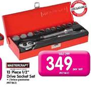 Mastercraft 13 Piece 1/2" Drive Socket Set-Per Set
